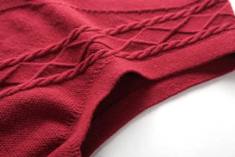 Men's Business Casual Knitted Sleeveless Sweater Vest Loose Pullover Warm Knitted Sweater Vest4