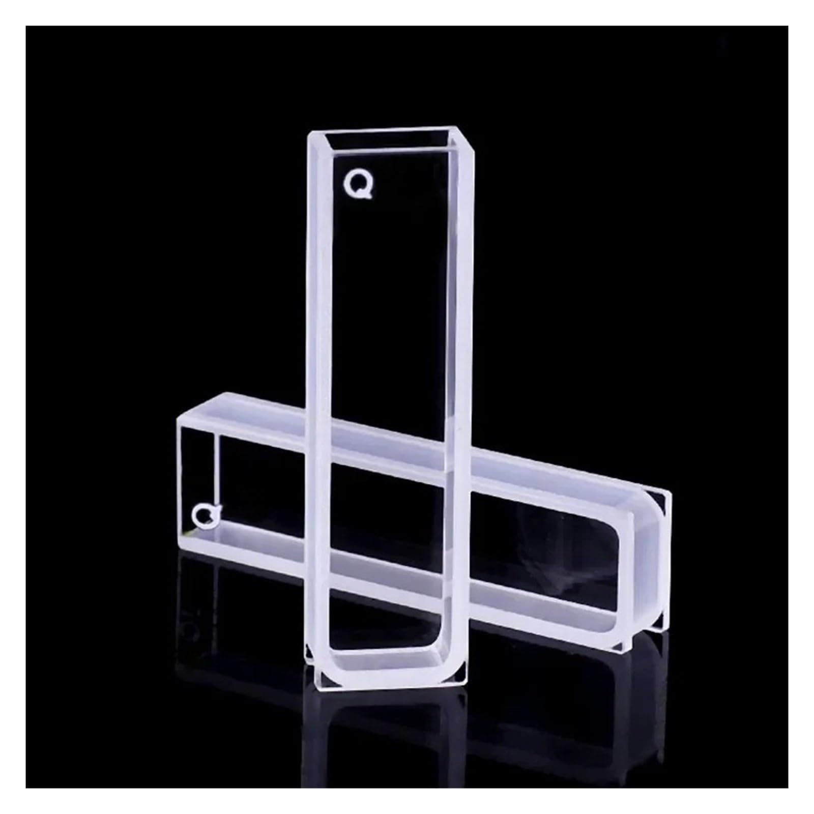 Cellules de cuvette Quartz 2 pièces avec la longueur chemin couvercle 5mm for le laboratoire spectrophotomètre