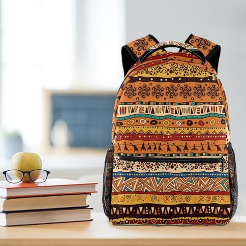 Sac à dos d'école ado fille garçon ethnique africain 40cm