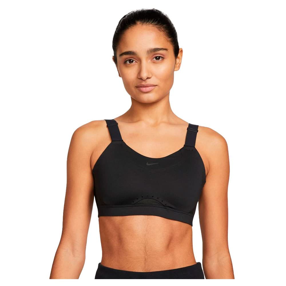 NIKE DD0430-010 W NK DF Alpha Bra Sports Bra Women's Black/Black/DK Smoke  Gray/DK Smoke Size XSA-C : Amazon.co.uk: Fashion
