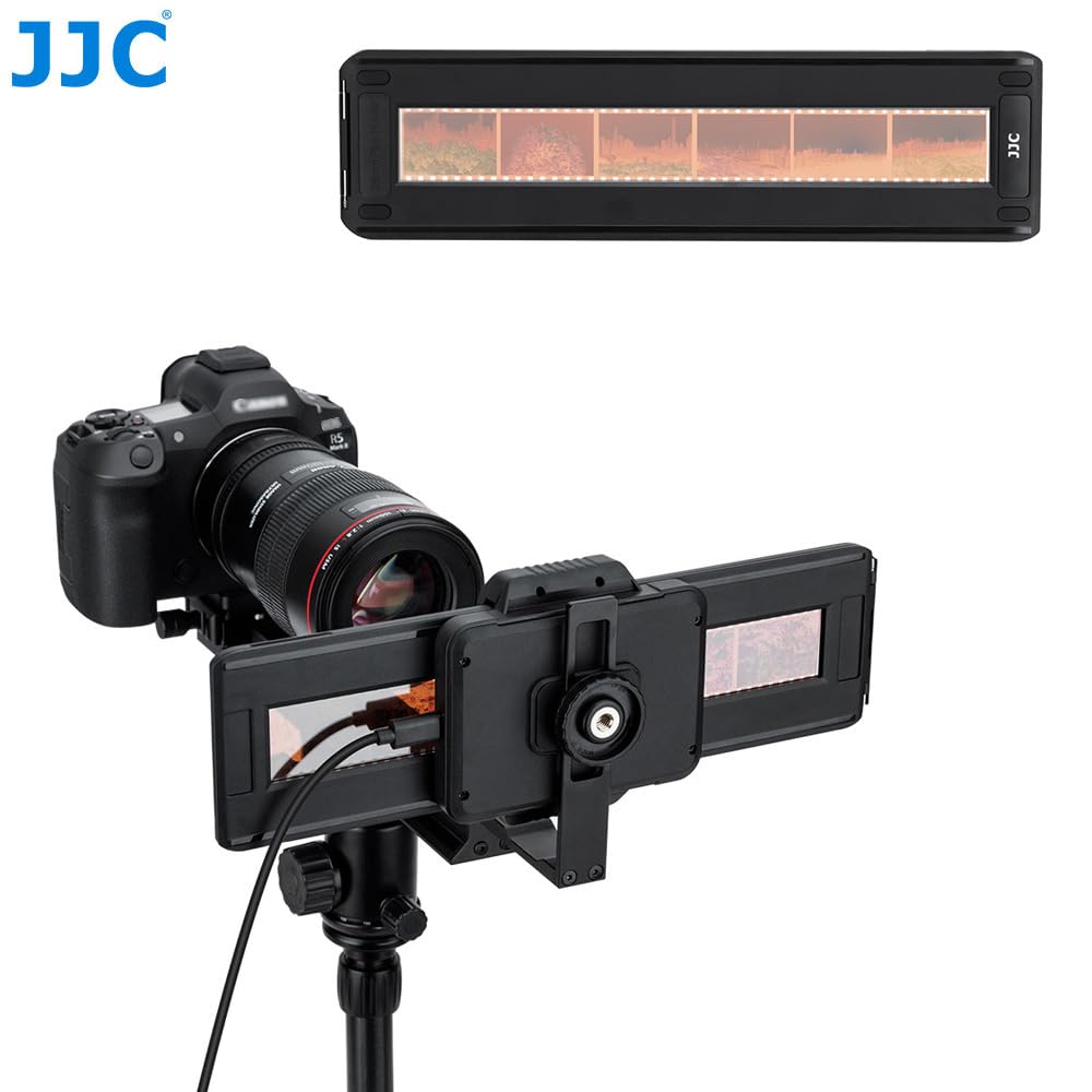 JJC 35 mm und 120 Film-Digitizer-Adapter mit LED-Hintergrundbeleuchtung, 135 & 120 Filmhalter, Einstellstab für Negative