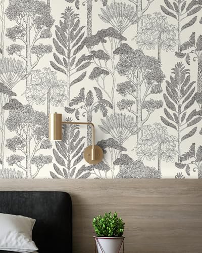 Lativo Papel pintado de bosque para decoración del hogar, 43 x 200 cm