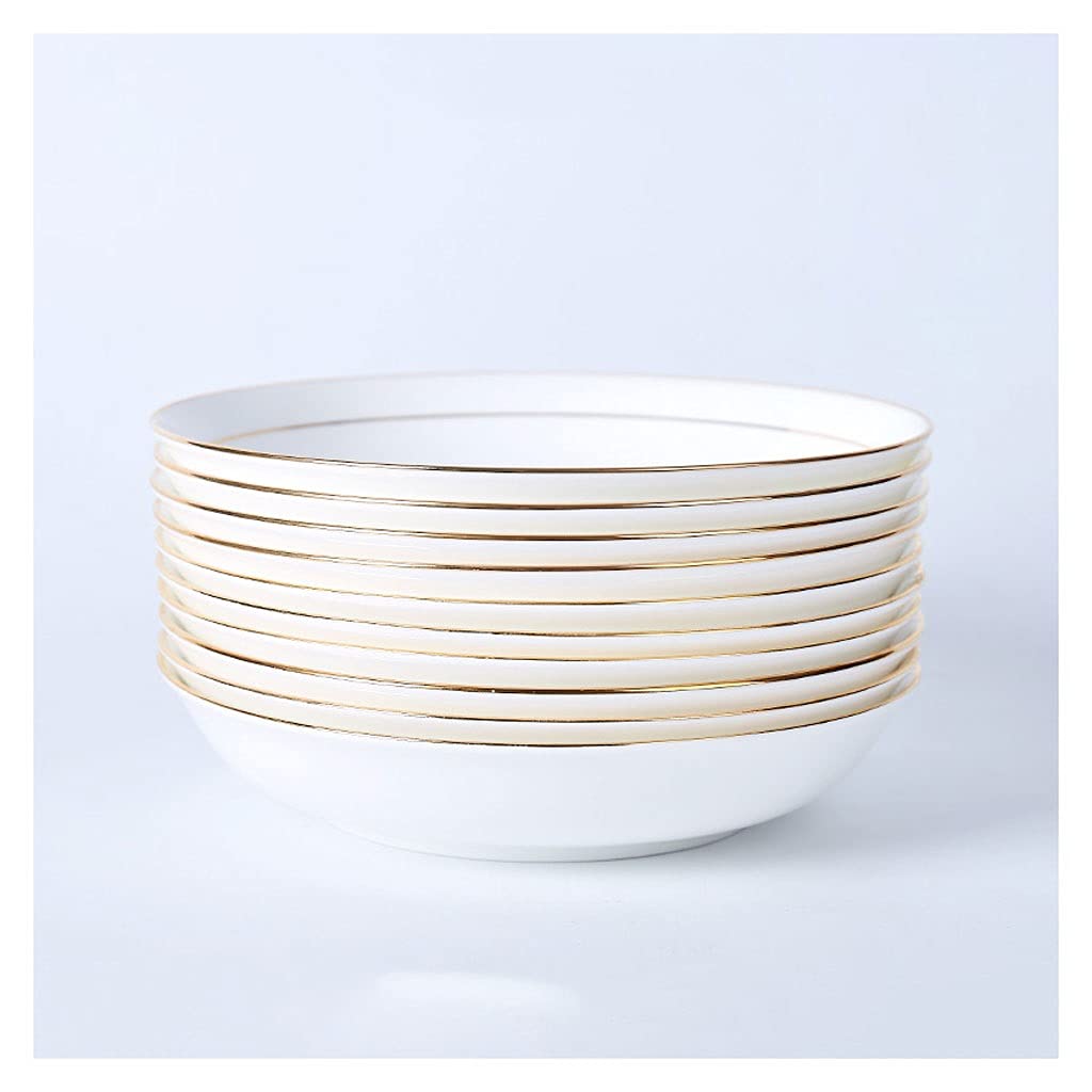 Piatti da Porzione per Brunch 10pcs Porcellana Dinner Plates 8.58in Grandi piatti di insalata di grandi piatti Pizza Pasta Piatti da porzione Dessert Appetzier Piatti Forno a microonde Forno a microon