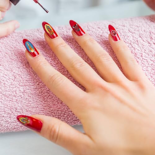 Virgin Mary Nail Stickers Charms - 246 Styles Christian Jesus San Judas Nail Stickers Guadalupe Nail Decals 3D Self-Adhesive for Nails Religious DIY Nail Design Suppliesï¼6 Sheets ï¼ - Image 7