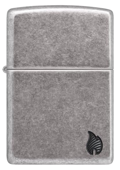 Encendedor Zippo Armor Grabado Profundo Plata Antigua miniatura 5
