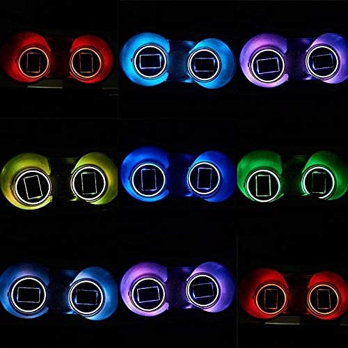 Portavasos LED solar para carro 1 unidad miniatura 3