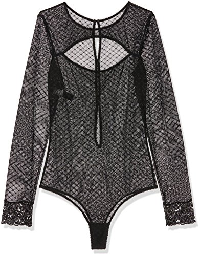 Preisvergleich Produktbild Playboy Damen BH Tina, Schwarz-Schwarz(black / Gold), 36