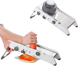 Mandoline Profissional Cortador Fatiador Legumes Frutas Inox