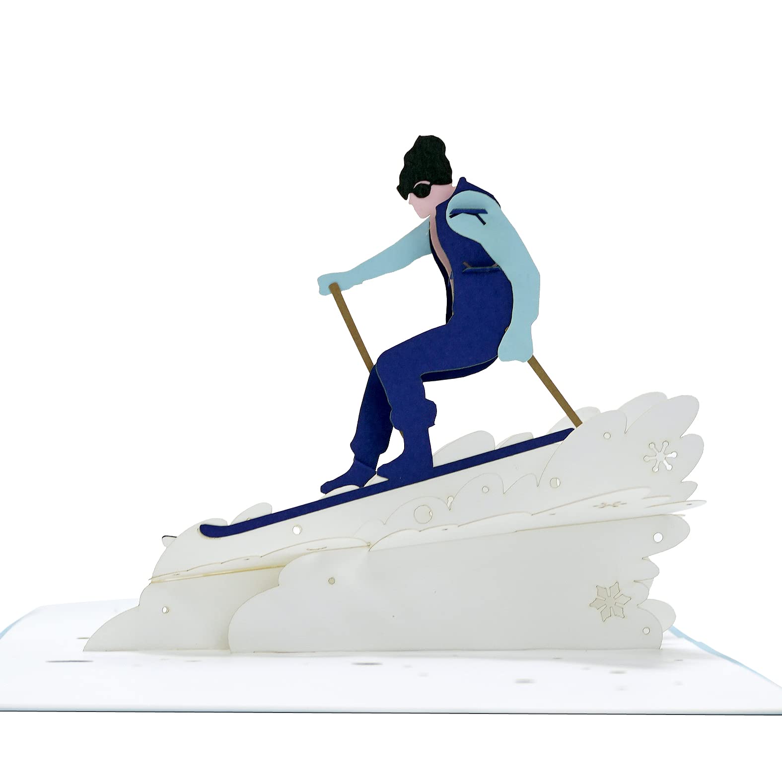 CUTPOPUP Geburtstagskarten für Männer, Karte Vatertag, Geburtstagskarte Mann, Geburtstags-Pop-Up-Karte, 3D-Grußkarte Ehemann Ihn Junge Sohn Mann Vater (Skifahren -Skiing) US8-OC195DE