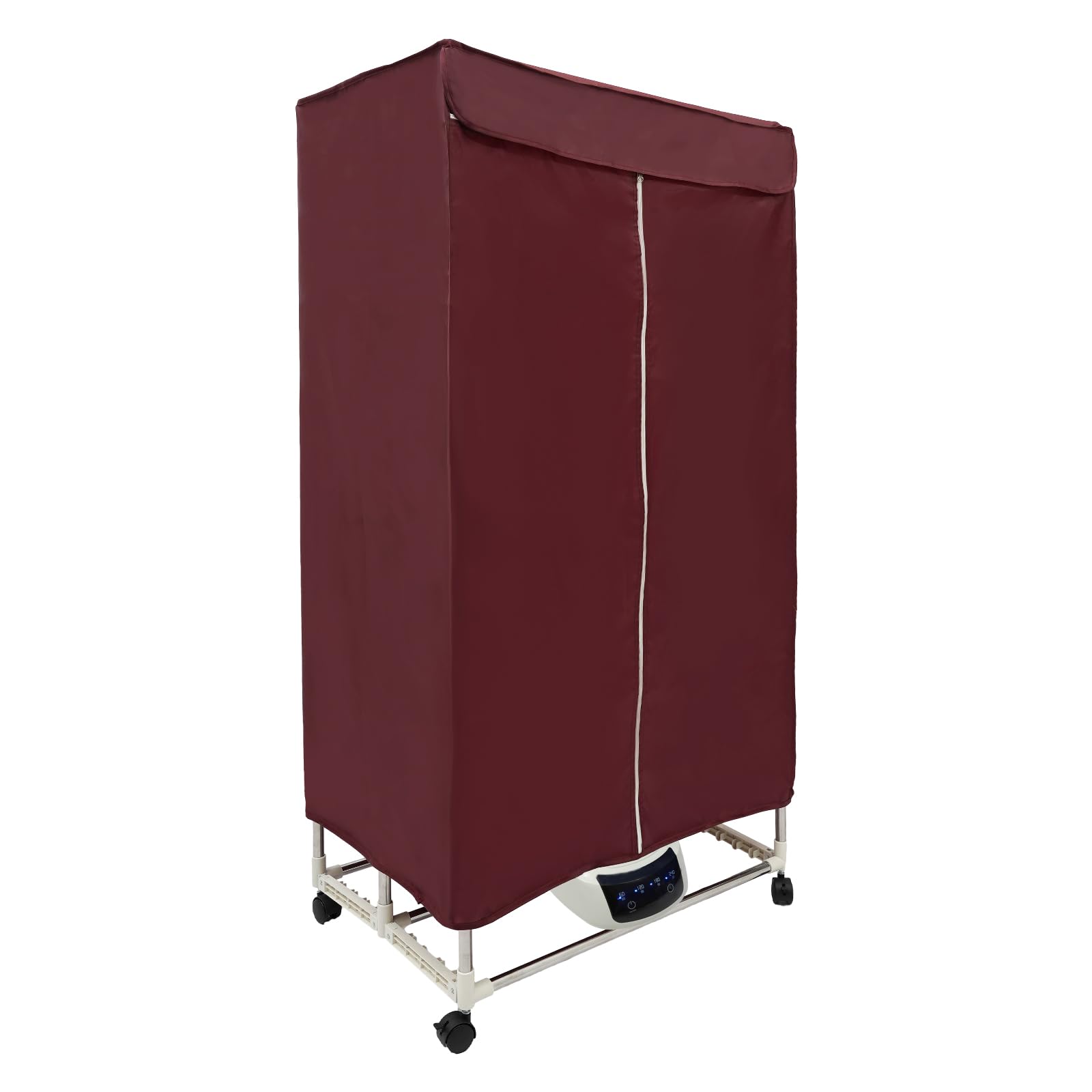 Asciugatrice Elettrica Portatile Ad Aria Calda - Mini Asciugatura Rapida per Vestiti, Scarpe - Custodia Esterna Rosso Vino - Facile da Usare e Riporre