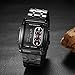 JewelryWe Reloj Digital Multifunción Hombre: Reloj de Pulsera Rectangular de Doble Movimiento Hora Triple Calendario Cronómetro Despertador Luz Resistente al Agua Negro Imagen de JewelryWe Reloj Digital Multifunción Hombre: Reloj de Pulsera Rectangular de Doble Movimiento Hora Triple Calendario Cronómetro Despertador Luz Resistente al Agua Negro