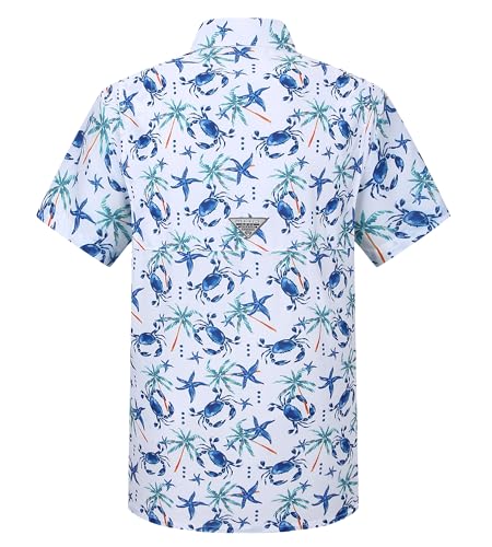 Alex Vando Printed Fishing Shirts Short Sleeve Outdoor Casual Shirt with Mesh Inside2