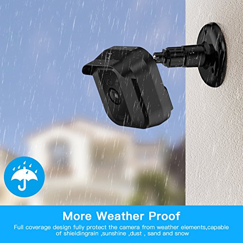 Blink XT XT2 Camera Wall Mount Bracket ,Weather Proof 360 Degree Protective Adjustable Indoor/Outdoor Mount and Cover for Blink XT XT2 Home Security Camera Anti-Sun Glare UV Protection Black(2 Pack) - Thumbnail 4