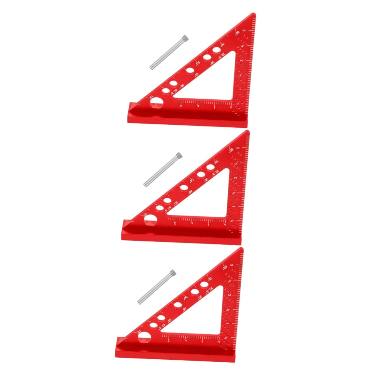 3pcs Framing Square Woodworking Tool Center Ruler for Precise Measuring for Carpentry and Projects Lightweight and Easy to Use
