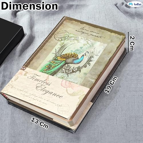 Image of FunBlast Aesthetic Diary for Girls - Kawaii Diaries, Stylish Diary, Notebooks Diary for School, Home, Office, Travel Diary & Notebook - A5 Size (114 Sheets, 228+ Pages) (Peacock)