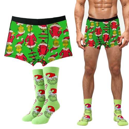 Weihnachtsfigur Herren Unterwäsche Set: Boxershorts & Socken,...