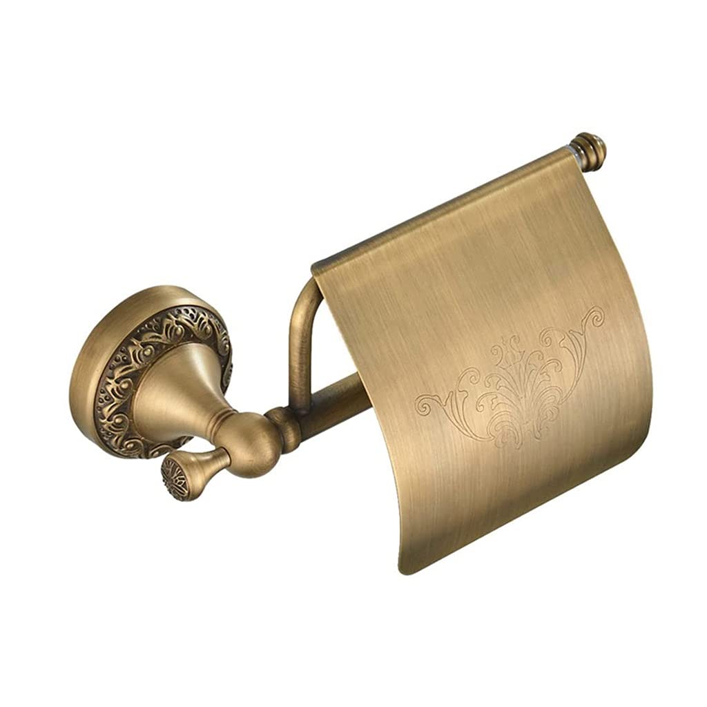 Portarrollos de aluminio de lujo con acabado latón cepillado y soporte de pared exclusivo