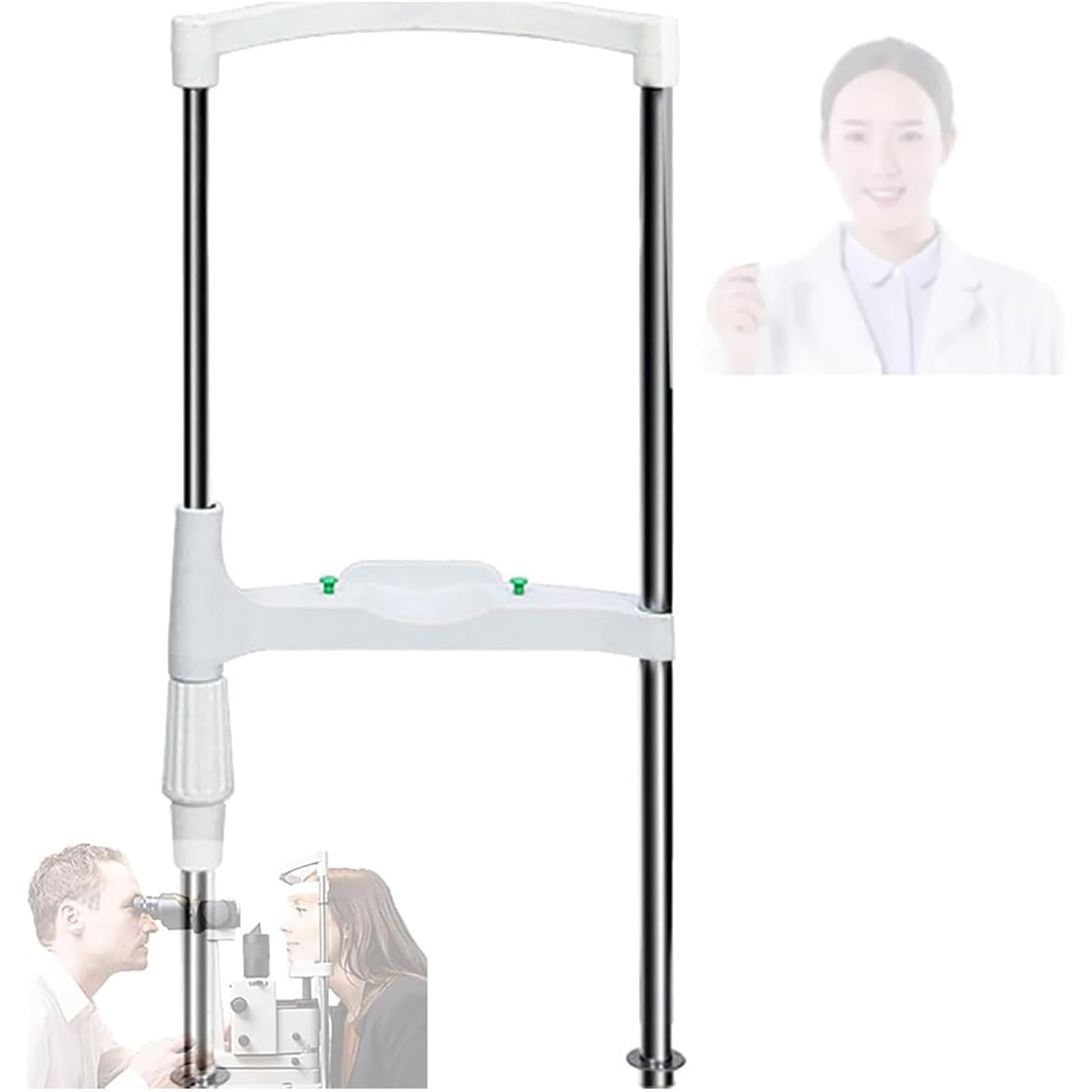 ALDNMBR Optometry Lifting Chin Bracket, Vision Training Forehead Bracket, 0-95mm Adjustable Lifting Distance, Curved Ergonomic Design, Anti-rust And Durable, for Vision Training Optical Shops