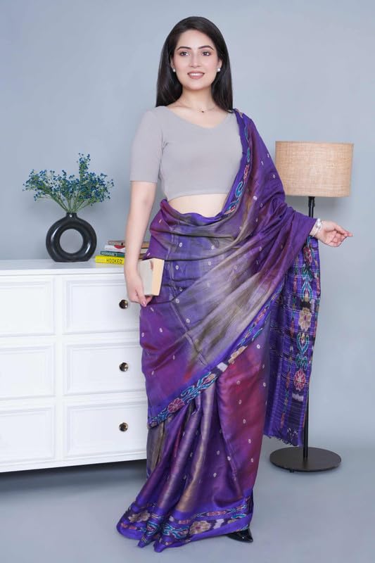 Image of Mlada V-Neck Stretchable Saree Blouse Top for Women | Slim Fit Short Sleeves Solid Cotton Blouses | Readymade Saree Blouses for Women Festive & Ethnic | Blouse Crop Top