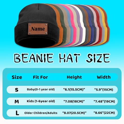 Custom Baby Beanie,Personalized Toddler Kids Beanies Winter Hat Custom Name Beanies Gifts for Adults2