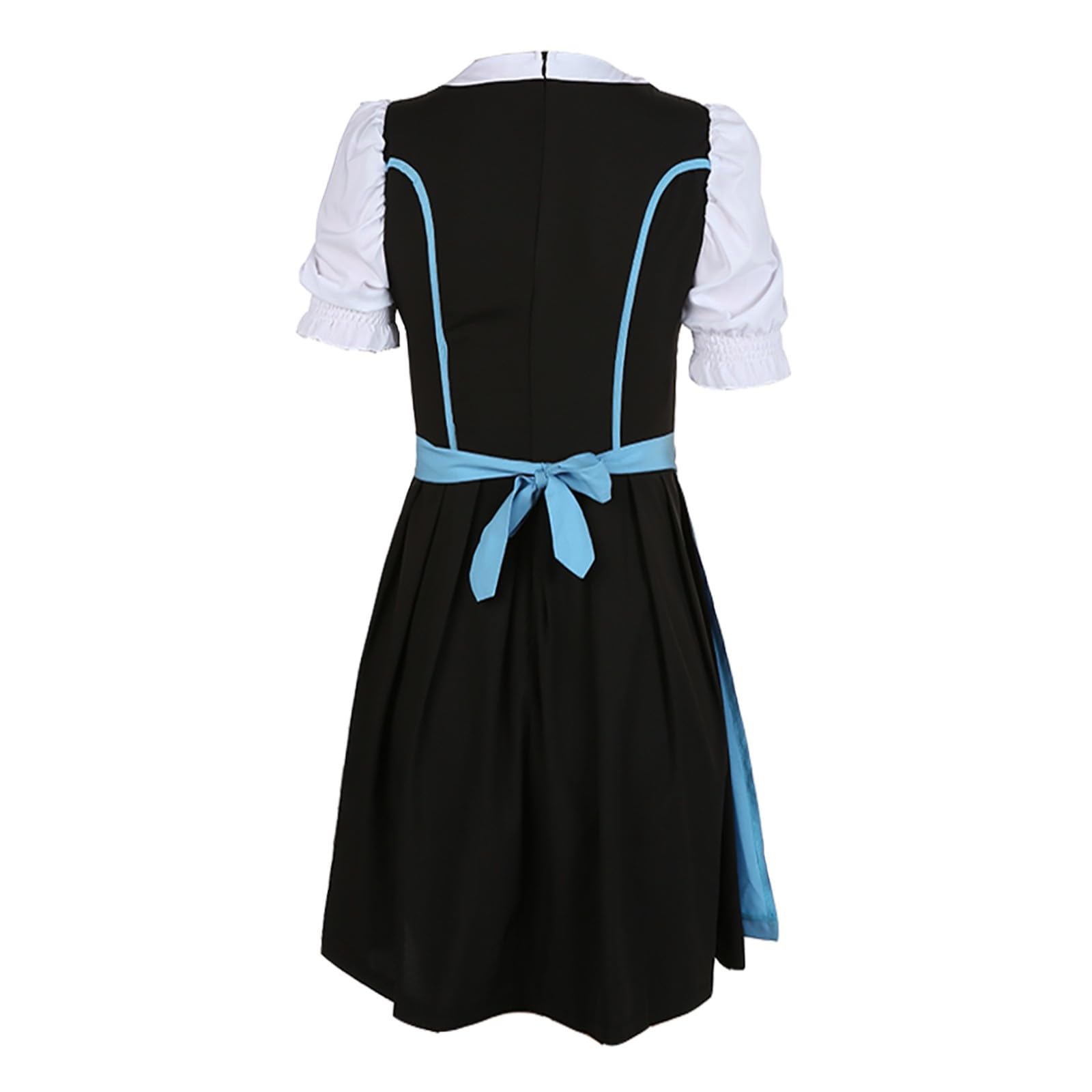 Vestito da donna Dirndl corto, abito tradizionale Dirndl, per Oktoberfest, da donna, costume tradizionale bavarese, abito da donna, scollo a V, set Dirndl, camicetta per Oktoberfest