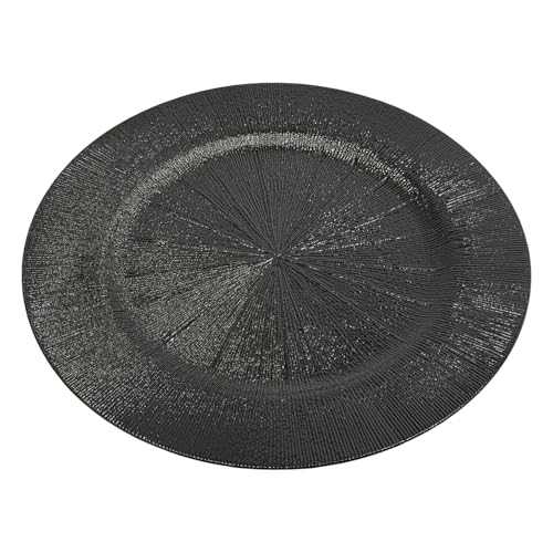 100 Platos Cargadores Negros Redondos de 13 Pulgadas miniatura 5