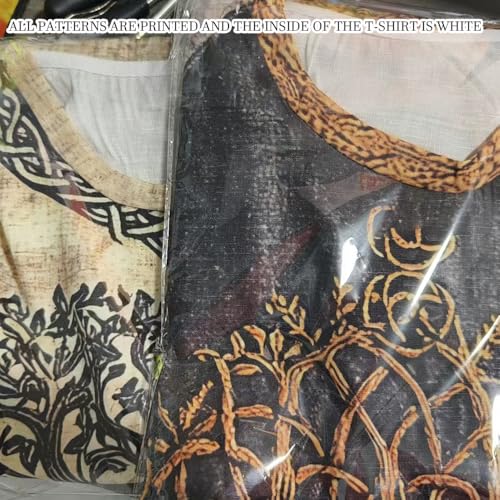 Viking T-Shirt for Men's 3D Printed Summer Linen Short Sleeve Yggdrasil/Tree of Life Women Tops Nordic Gift3