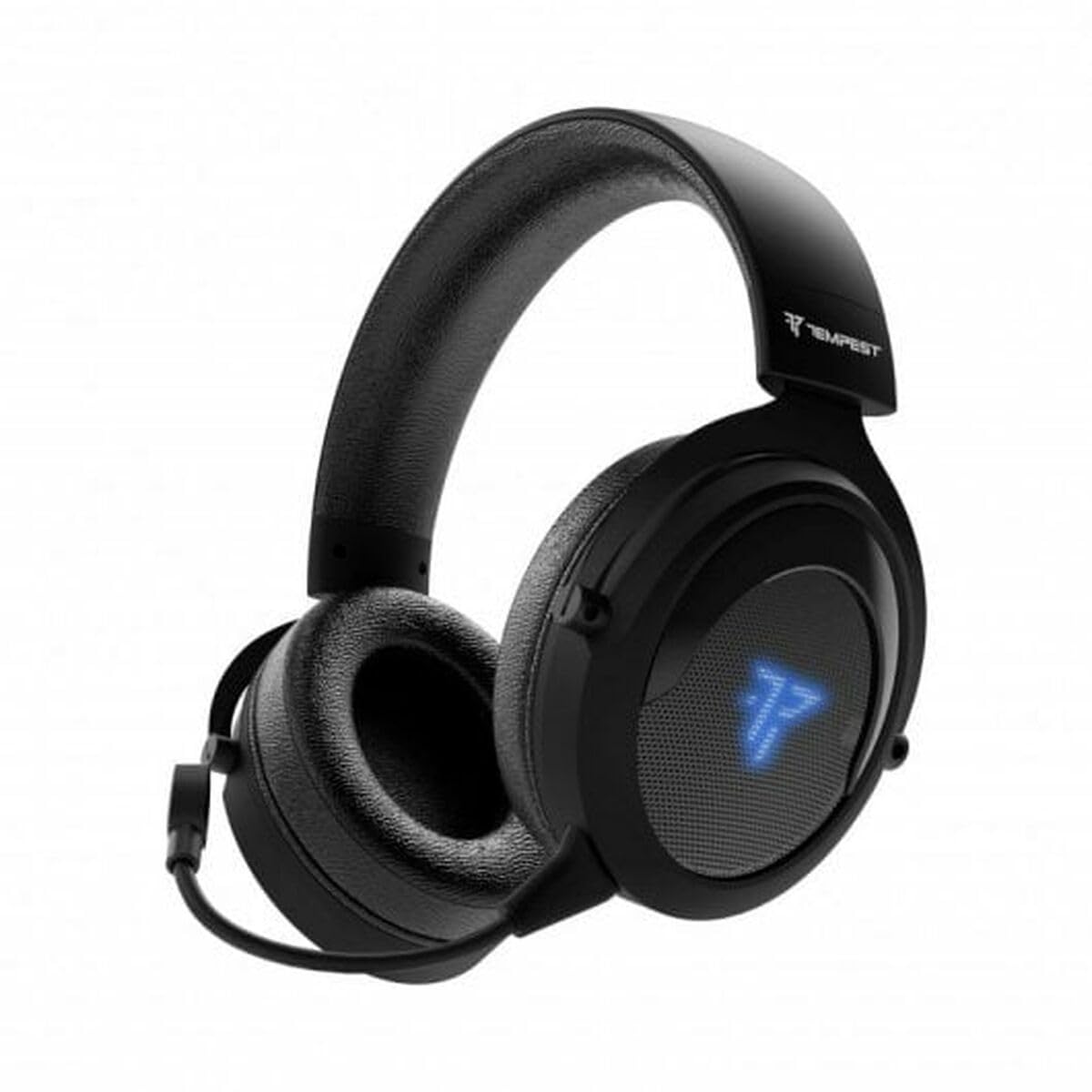 Tempest Emperor Cascos Gaming Inalámbricos con Micrófono, PC/PS5/Switch, Luz RGB, Wireless, Sonido Envolvente, Cascos Gamer Negros