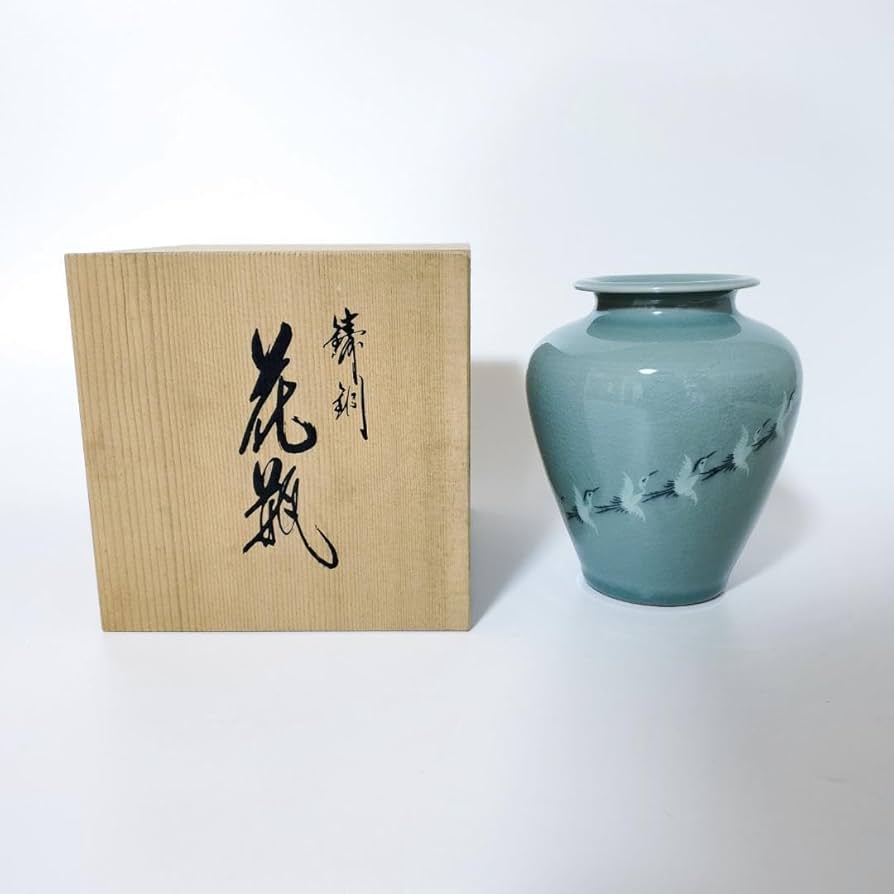 Amazon.co.jp: 錆銅 花瓶 木箱入 コレクション アート インテリア