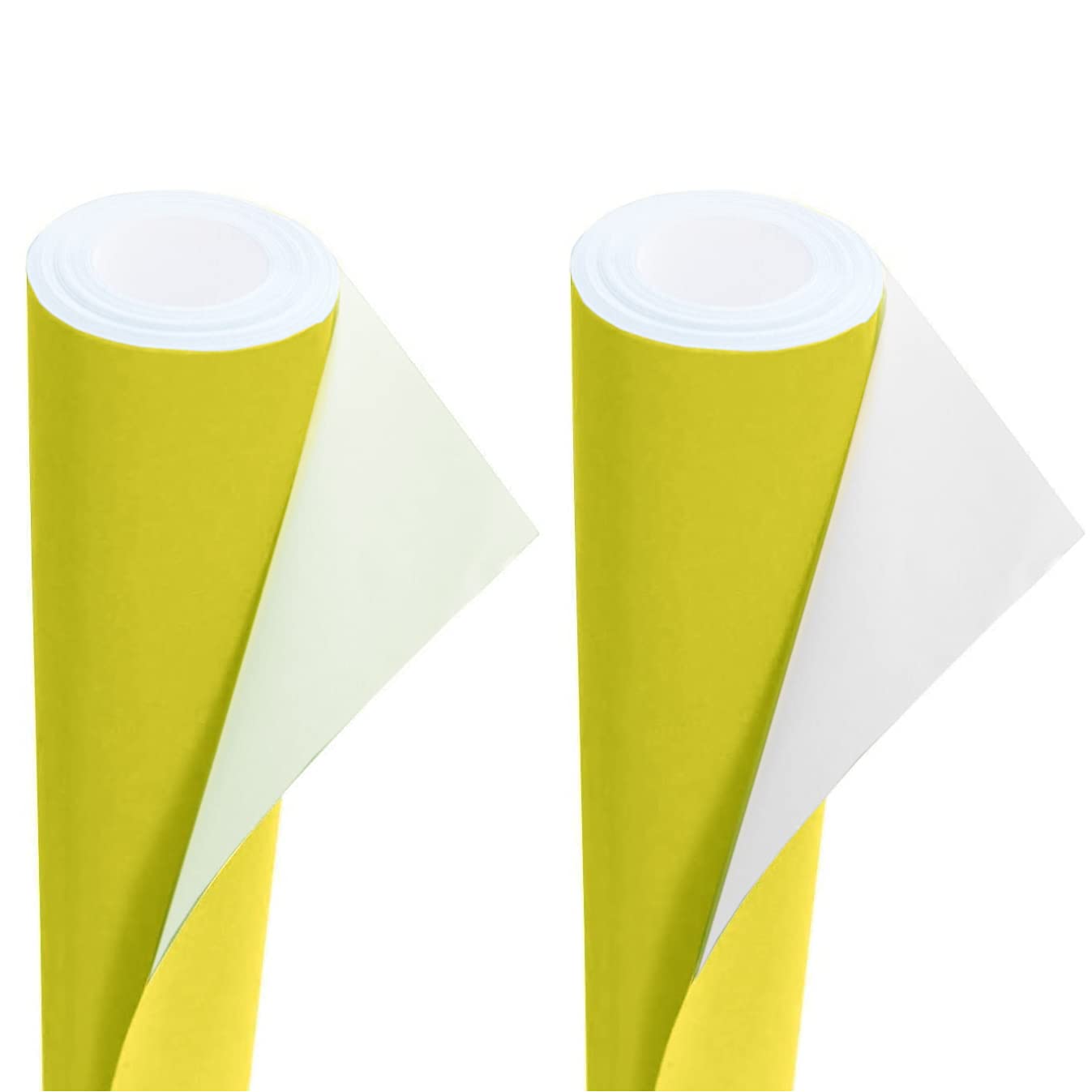 2 Rolls of Packing/Display Poster Paper Roll 3Ace Crafts – 10 m x 76 cm Ideal for Wrapping Wrap Birthday Gifts Drawing Table Runner Covering Parcel Backing School Board – Lemon Yellow Colour — image 1