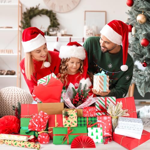 Image of NEBURORA 60 Sheets Christmas Tissue Paper 20 x 14 Inch Xmas Wrapping Tissue Paper for Merry Christmas Holiday Party Decorations Gift Bags DIY Crafts