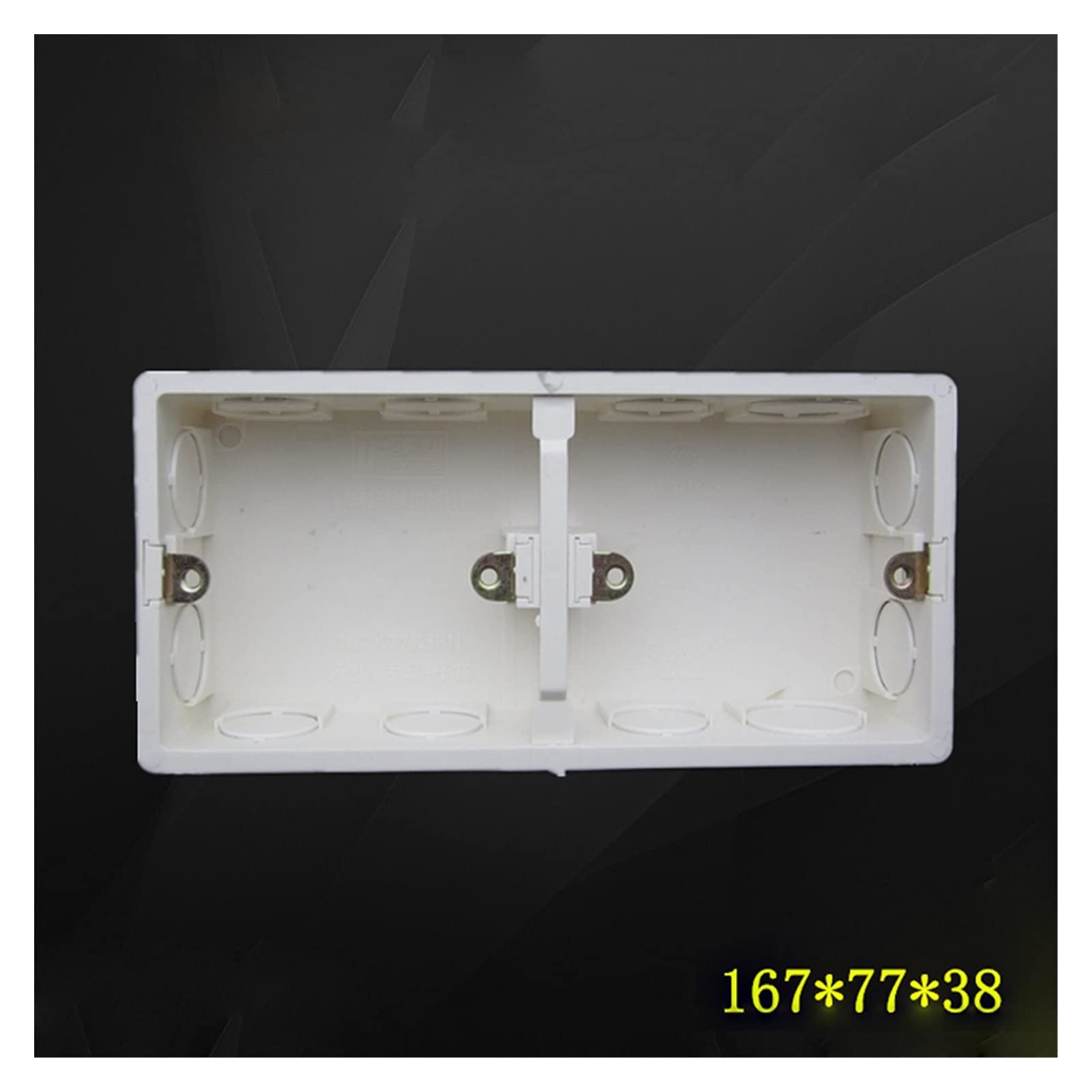 Caja de conexiones, caja de conexiones de interruptor, caja de conexiones 10 piezas Interruptor de montaje en pared Actividad de caja oscura Base de alijo secreto doble 2 entradas Tipo 86 Caja inferio