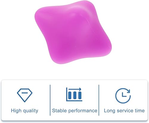 Miniatura 6 de LUOZZY Bola de entrenamiento hexagonal Bola de acupuntura de mano de silicona para manos masajeador de palma para ancianos (morado)