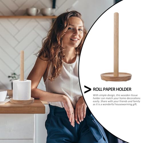 Soporte de papel higiénico de madera creativa y diseño simple 8