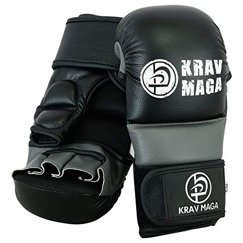 Krav Maga Noir Entraînement et Grappling Shooto Gant - 7oz - Nouveau - Noir, L-XL