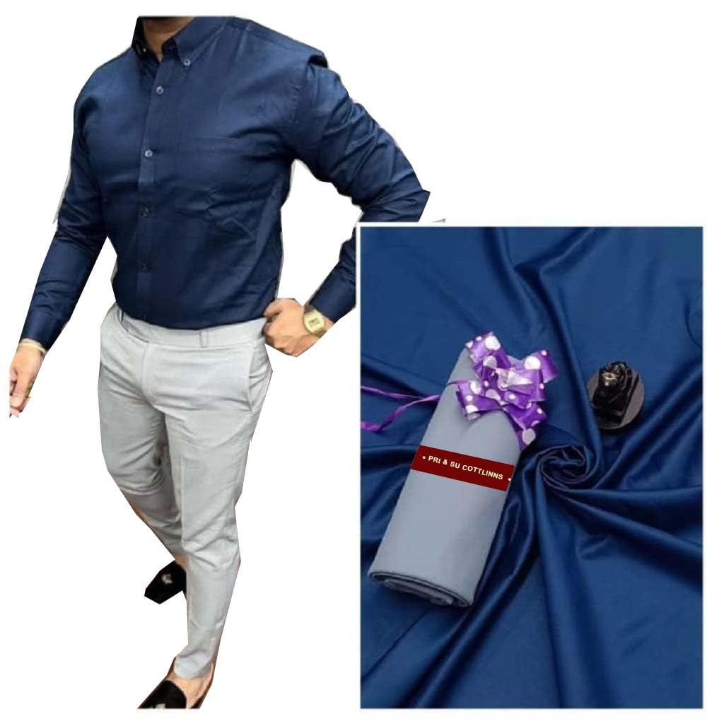 pri & su cottlinns combo man shirt blue & trouser grey-picture-10