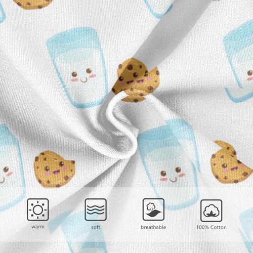 Boys' Exclusive Briefs Toddler Underwear 95% Combed Cotton Boxerbriefs 2T Cookie and Milk Pattern 613