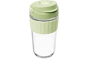 Leak-proof Glass Coffee Mug with Lid Lock