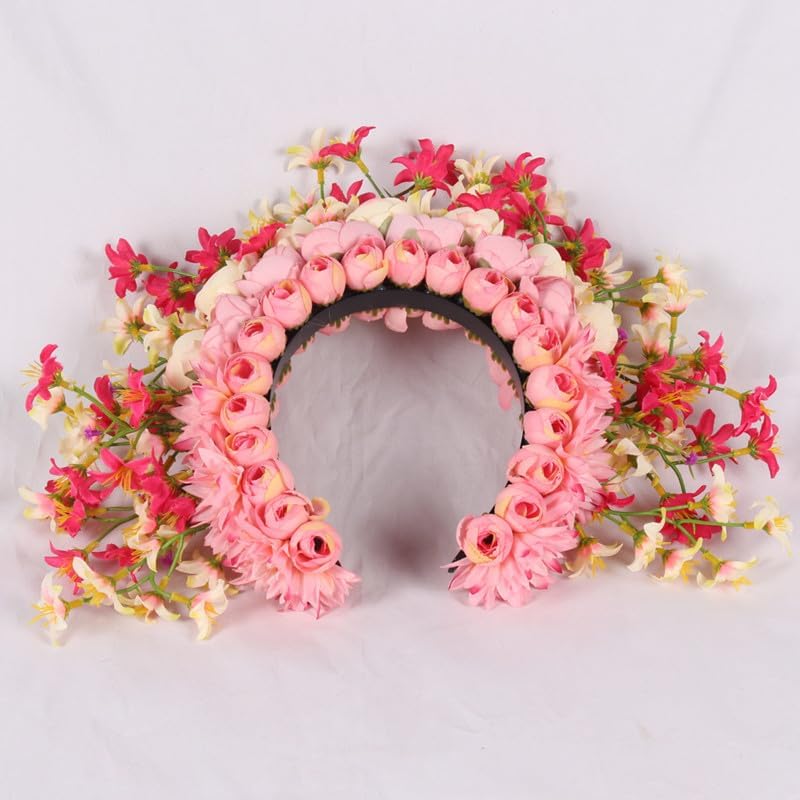 ヴィンテージ風フラワー エスニックフローラル 優雅なヘアアクセサリー 女性用 フェミニン ウェディング ヘッドピース