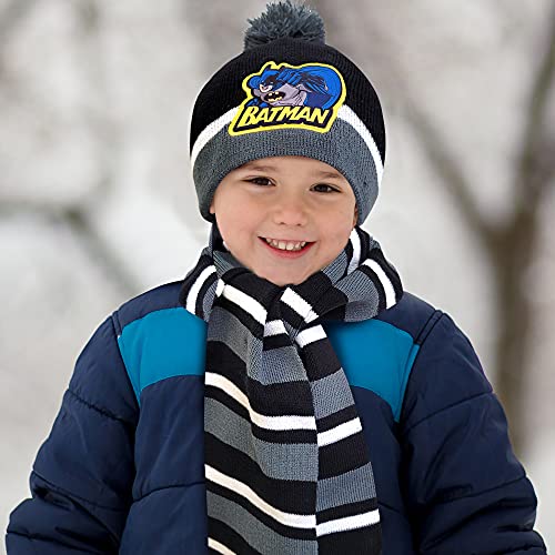 Set de Batman para niño con gorro bufanda y manoplas de invierno 2