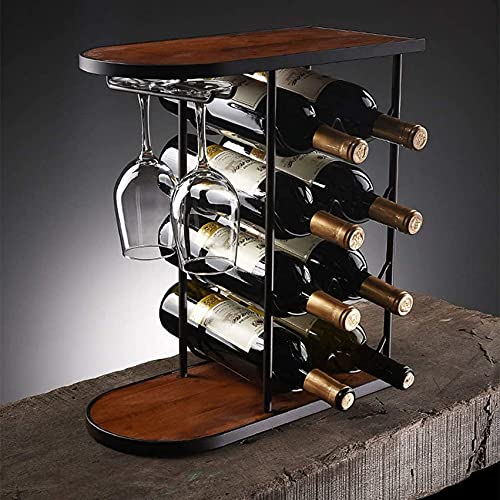 Soporte de vino de hierro estilo europeo miniatura 1