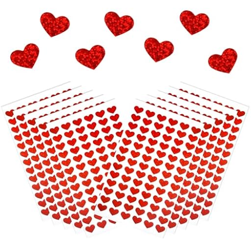 Pegatinas Corazones,Pegatinas San Valentin - 780 Unidades De Pegatinas Con Purpurina Para San Valentín, Bodas, Manualidades, Álbumes De Recortes Y Decoración De Sobres. | Ya disponible en tu tienda friki favorita! En mundofriki.es!