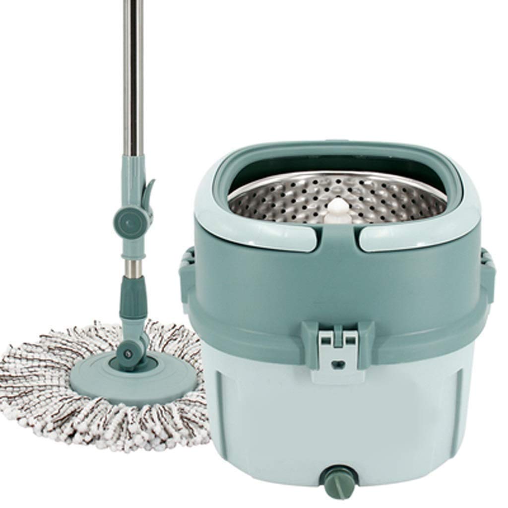 mop， Mop - Hand wash Free Pressure Automatic Dehydration Basket Single-Pass Bucket