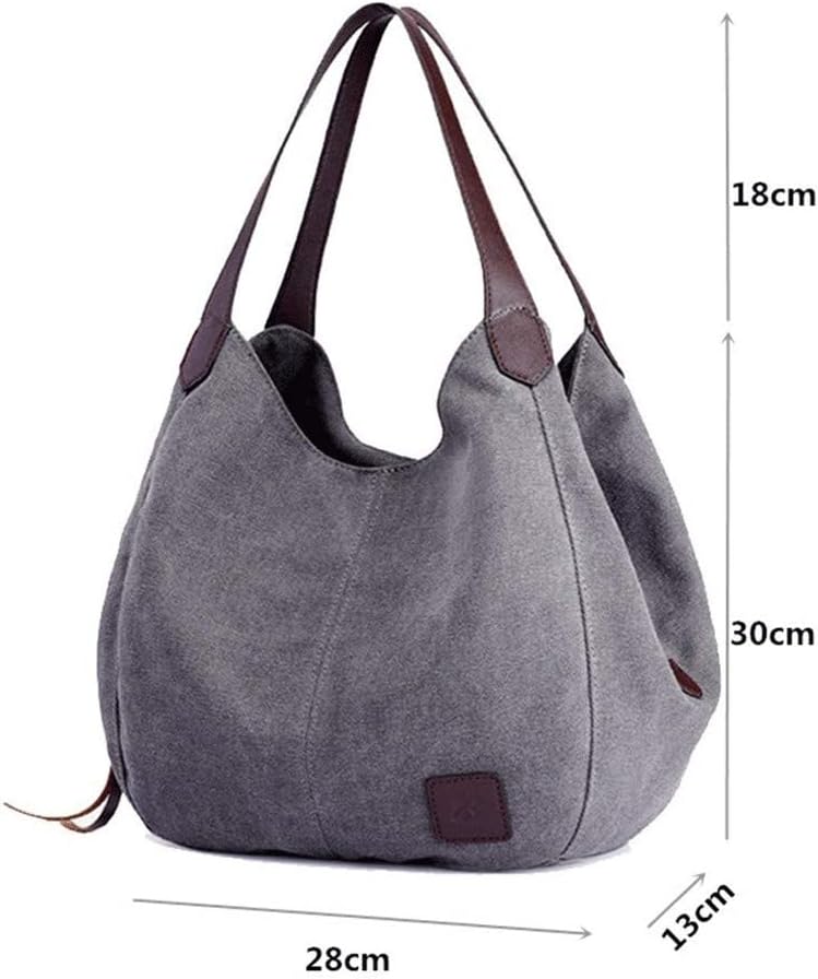 Purse Handbag for Women Canvas Tote Bag Casual Shoulder Bag School Bag Rucksack