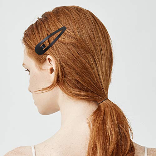 50 Pieces 3.5 Inch Large Metal Snap Hair Clips No Slip Hair Barrettes Long Hair Side Clip Clamp Hair Clips For Girls Women Hair Accessories (Black) #TOP4