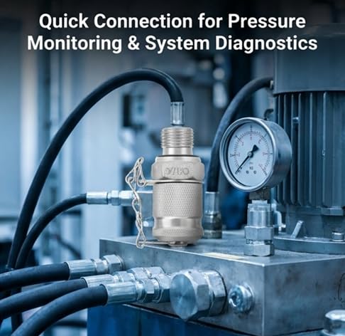 Image of G1 /4-M16x2 Hose Connector Hydraulic Test Adapter Pressure Measuring Point Coupling for Pressure Monitoring System