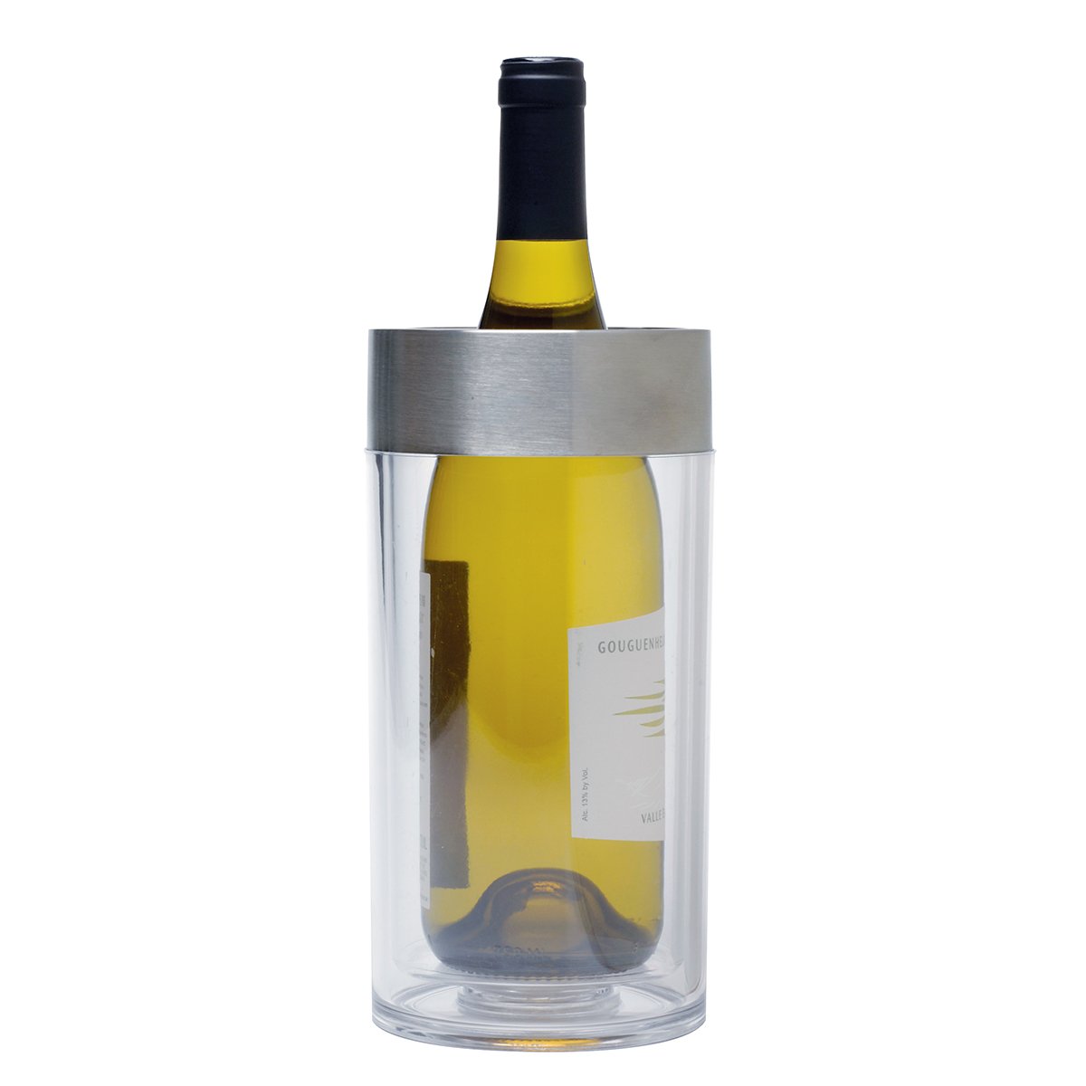 Oenophilia Acrylic Chiller with Stainless Steel Rim