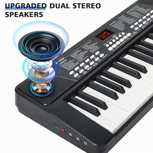 Image of 37 Keys Piano Keyboard for Beginners with Mic LED Screen 1200mAh Battery