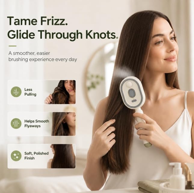 Condition photo showing New/Like New for 2026 now electric steam brush(beige)