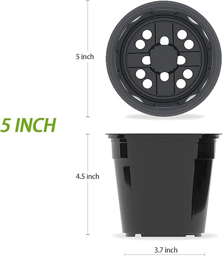 Miniatura 9 de UPMCT Paquete variado de macetas de 4, 5, 6 pulgadas, 24 paquetes de macetas redondas de plástico decorativas para plantas con agujero de drenaje,